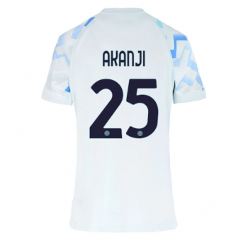 Billige Fotballdrakt Inter Milan Manuel Akanji #25 Replika Bortedrakt Dame 2025-26 Kortermet